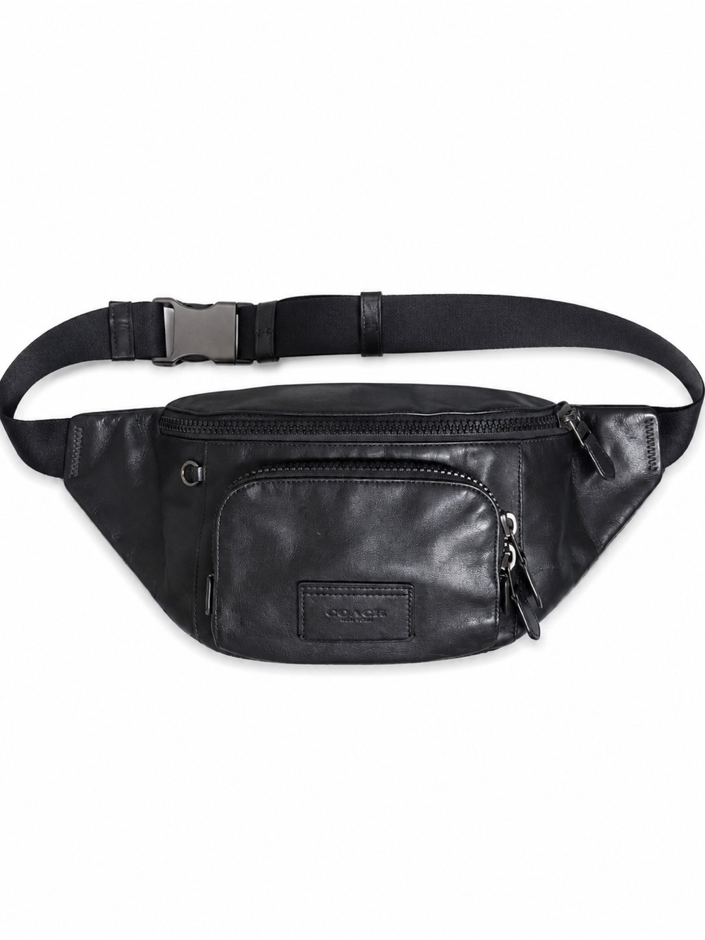 Coach Black Leather Belt Bag